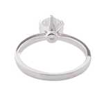 Round Brilliant Cathedral Solitaire White Gold Ring