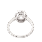 Oval Moissanite Halo Pavé White Gold Ring