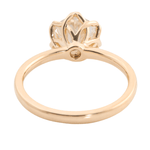OMC Moissanite Tulip Setting Yellow Gold Solitaire Ring